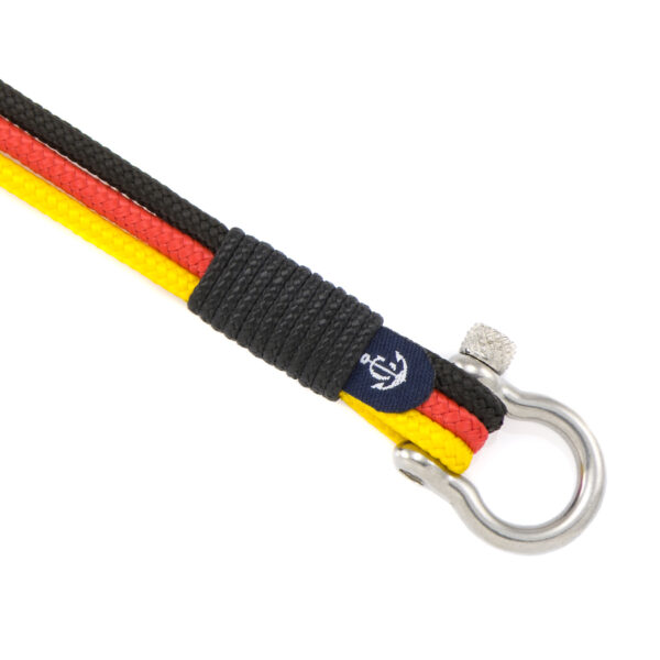 Maritimes Armband aus Segeltau, handgemacht, für Damen und Herren, mit Edelstahl Schäkel-Verschluss 4mm CNB #7534 - Germany – Bild 2