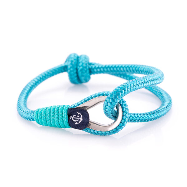 Maritimes Armband aus Segeltau, handgemacht, für Damen und Herren, verstellbar, mit Edelstahlaccessoire, CNB #72 – Bild 1