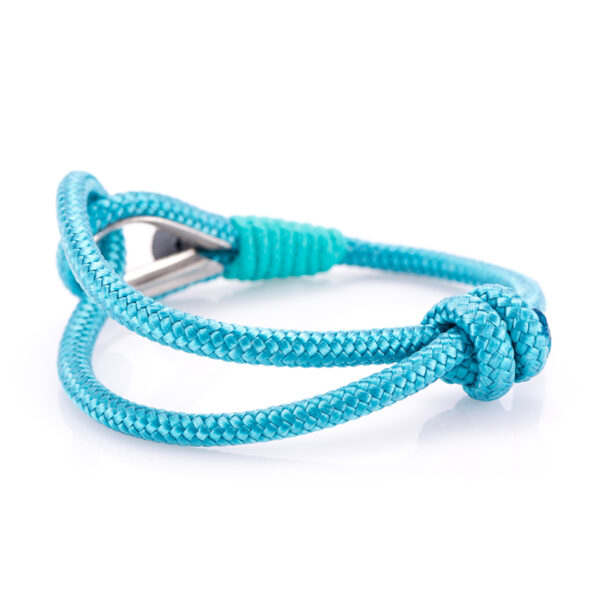 Maritimes Armband aus Segeltau, handgemacht, für Damen und Herren, verstellbar, mit Edelstahlaccessoire, CNB #72 – Bild 2