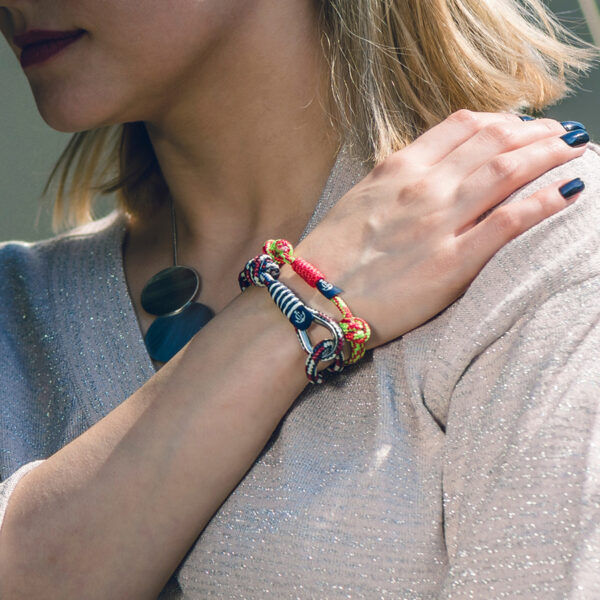 Maritimes Armband aus Segeltau, handgemacht, für Damen und Herren, verstellbar, mit Edelstahlaccessoire, CNB#73 – Bild 4