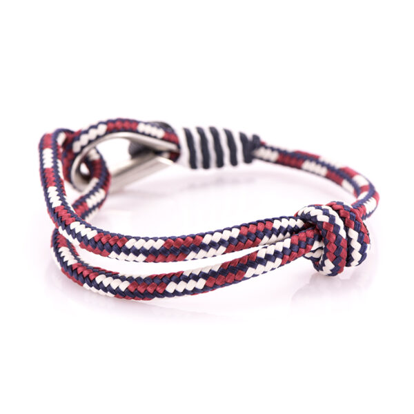 Maritimes Armband aus Segeltau, handgemacht, für Damen und Herren, verstellbar, mit Edelstahlaccessoire, CNB#73 – Bild 2