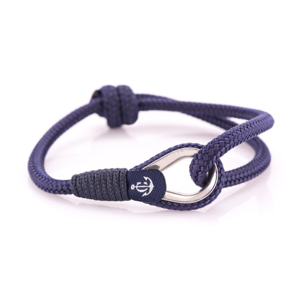 Maritimes Armband aus Segeltau, handgemacht, für Damen und Herren, verstellbar, mit Edelstahlaccessoire, CNB#74 – Bild 1