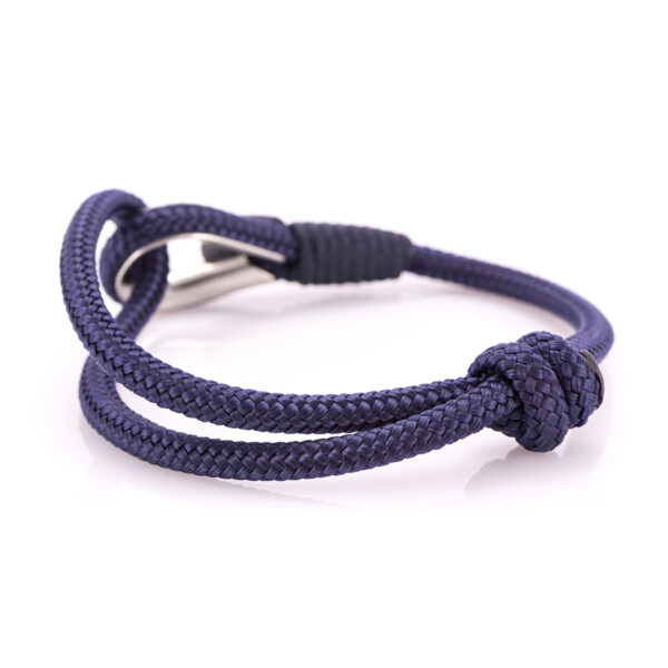 Maritimes Armband aus Segeltau, handgemacht, für Damen und Herren, verstellbar, mit Edelstahlaccessoire, CNB#74 – Bild 2