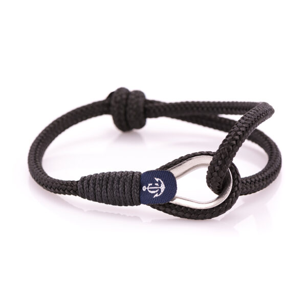 Maritimes Armband aus Segeltau, handgemacht, für Damen und Herren, verstellbar, mit Edelstahlaccessoire, CNB#76 – Bild 1