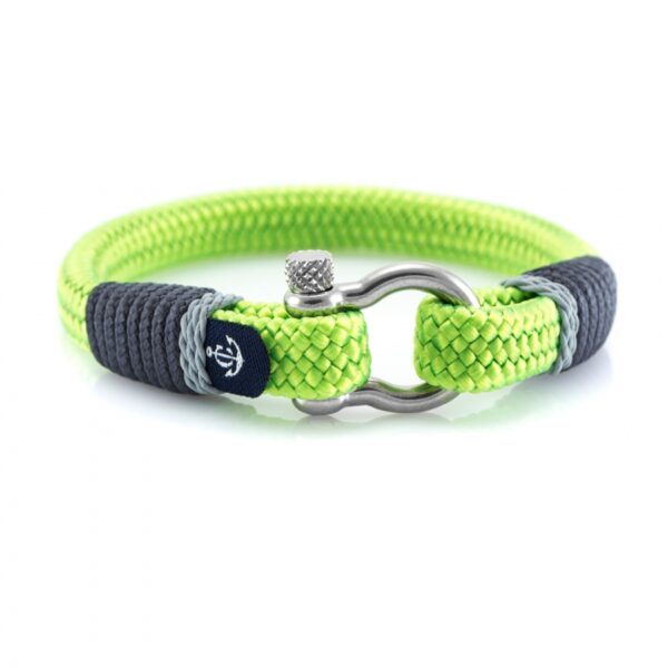 Maritimes Armband aus Segeltau, handgemacht, für Herren, mit Edelstahl Schäkel-Verschluss 4mm CNB #5108 – Bild 1