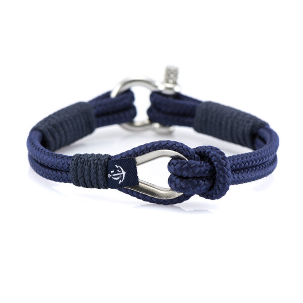 Maritimes Armband aus Segeltau, handgemacht, für Damen, mit Edelstahl Schäkel-Verschluss 3mm CNB#720 – Bild 1