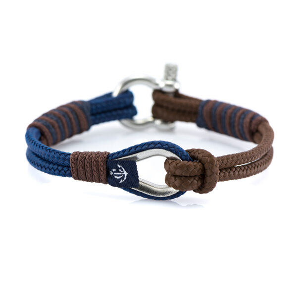 Maritimes Armband aus Segeltau, handgemacht, für Damen, mit Edelstahl Schäkel-Verschluss 3mm CNB#737 – Bild 1