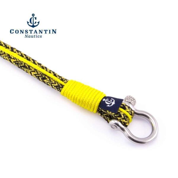 Maritimes Armband aus Segeltau, handgemacht, für Damen und Herren, mit Edelstahl Schäkel-Verschluss 4mm CNB#4007 – Bild 2