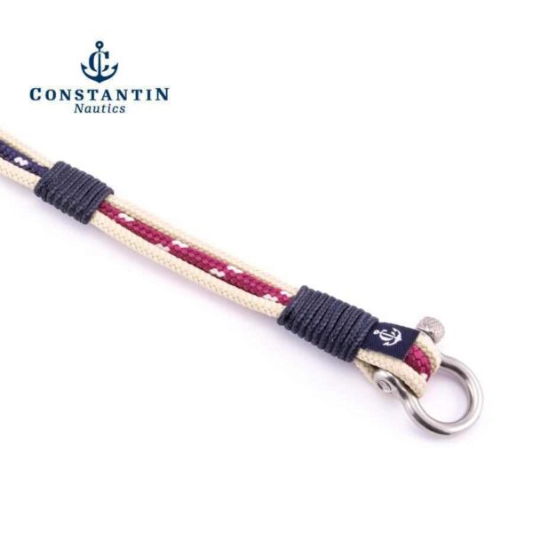 Maritimes Armband aus Segeltau, handgemacht, für Herren, mit Edelstahl Schäkel-Verschluss 4mm CNB#5025 – Bild 3