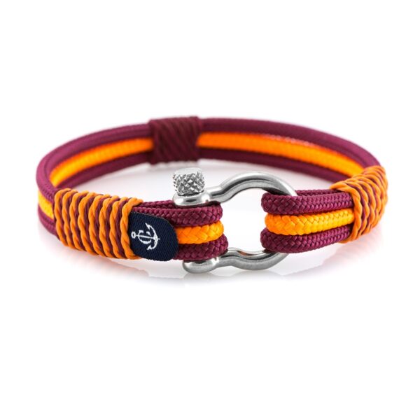 Maritimes Armband aus Segeltau, handgemacht, für Damen und Herren, mit Edelstahl Schäkel-Verschluss 4mm CNB #5105 – Bild 1
