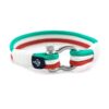 Maritimes Armband aus Segeltau, handgemacht, für Damen und Herren, mit Edelstahl Schäkel-Verschluss 4mm CNB#7543