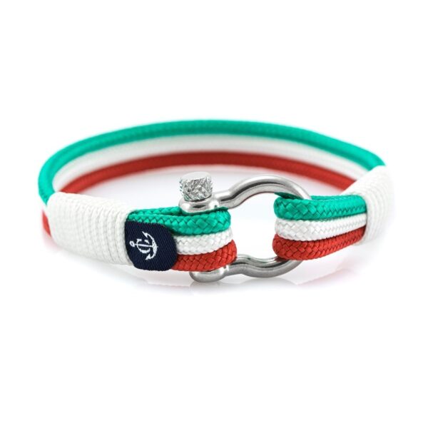 Maritimes Armband aus Segeltau, handgemacht, für Damen und Herren, mit Edelstahl Schäkel-Verschluss 4mm CNB#7543 – Bild 1