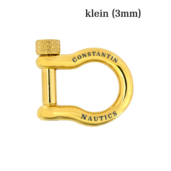 Edelstahl Schäkel Verschluss 3 mm - klein (Gold), passend zu allen Armbändern mit 3 mm Verschluss (Shackle Gold) – Bild 1