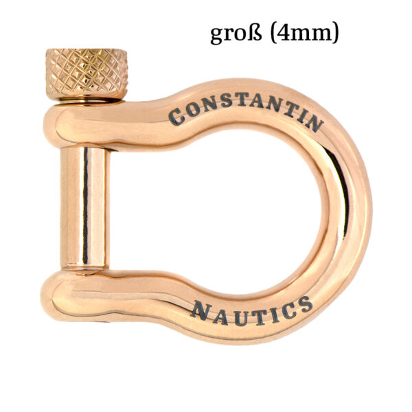 Edelstahl Schäkel Verschluss 4 mm - groß (Roségold), passend zu allen Armbändern mit 4 mm Verschluss (Shackle Rosegold) – Bild 1