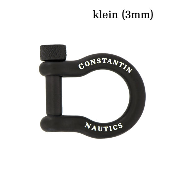 Edelstahl Schäkel Verschluss 3 mm - klein (Schwarz), passend zu allen Armbändern mit 3 mm Verschluss (Black Shackle)) – Bild 1