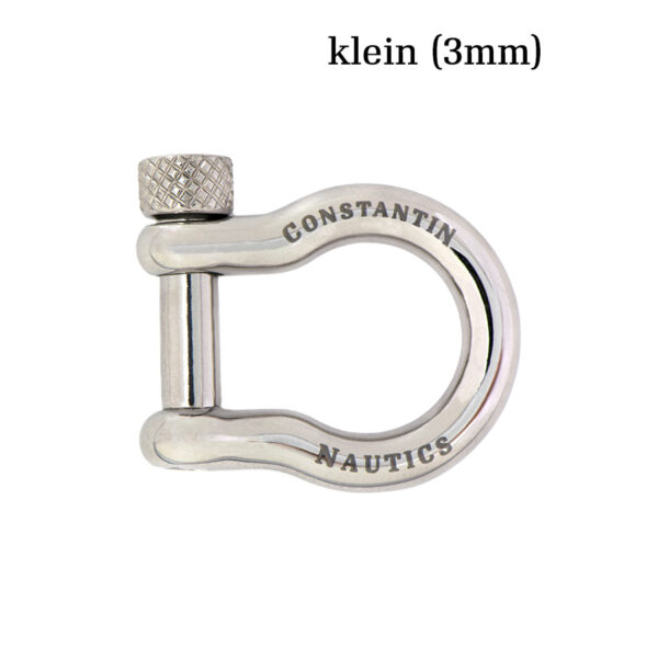 Edelstahl Schäkel Verschluss 3 mm - klein (Silber), passend zu allen Armbändern mit 3 mm Verschluss (Shackle Silver) – Bild 1