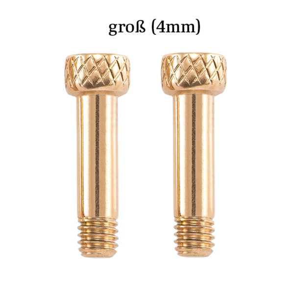 2x Schrauben in Roségold aus Edelstahl, 4 mm, passend für alle Armbänder mit 4 mm Verschluss (Rosegold Pin) – Bild 1