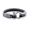 Maritimes Armband aus Segeltau, handgemacht, für Herren und Damen, mit Edelstahl Schäkel-Verschluss 4mm CNB #3059