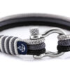 Maritimes Armband aus Segeltau, handgemacht, für Herren und Damen, mit Edelstahl Schäkel-Verschluss 4mm CNB #3059 – Bild 2