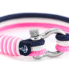 Maritimes Armband aus Segeltau, handgemacht, für Herren und Damen, mit Edelstahl Schäkel-Verschluss 4mm CNB #3128 – Bild 2