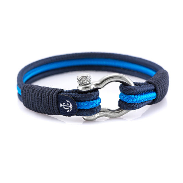 Maritimes Armband aus Segeltau, handgemacht, für Herren und Damen, mit Edelstahl Schäkel-Verschluss 4mm CNB #4091 – Bild 1