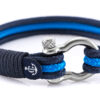 Maritimes Armband aus Segeltau, handgemacht, für Herren und Damen, mit Edelstahl Schäkel-Verschluss 4mm CNB #4091 – Bild 2