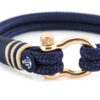 Maritimes Armband aus Segeltau, handgemacht, für Herren und Damen, mit Edelstahl Schäkel-Verschluss 4mm CNB #4095 – Bild 2