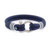 Maritimes Armband aus Segeltau, handgemacht, für Herren und Damen, mit Edelstahl Schäkel-Verschluss 4mm CNB #4098