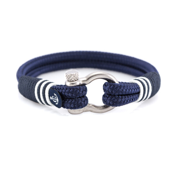 Maritimes Armband aus Segeltau, handgemacht, für Herren und Damen, mit Edelstahl Schäkel-Verschluss 4mm CNB #4098 – Bild 1