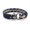 Maritimes Armband aus Segeltau, handgemacht, für Herren und Damen, mit Edelstahl Schäkel-Verschluss 4mm CNB #5068