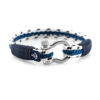 Maritimes Armband aus Segeltau, handgemacht, für Herren und Damen, mit Edelstahl Schäkel-Verschluss 4mm CNB #5101