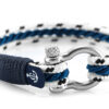 Maritimes Armband aus Segeltau, handgemacht, für Herren und Damen, mit Edelstahl Schäkel-Verschluss 4mm CNB #5101 – Bild 2