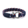 Maritimes Armband aus Segeltau, handgemacht, für Herren und Damen, mit Edelstahl Schäkel-Verschluss 4mm CNB #5118