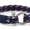 Maritimes Armband aus Segeltau, handgemacht, für Herren und Damen, mit Edelstahl Schäkel-Verschluss 4mm CNB #5118 – Bild 2