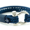Maritimes Armband aus Segeltau, handgemacht, für Herren und Damen, mit Edelstahl Schäkel-Verschluss 4mm CNB #5137 – Bild 2