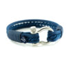 Maritimes Armband aus Segeltau, handgemacht, für Herren und Damen, mit Edelstahl Schäkel-Verschluss 4mm CNB #5137