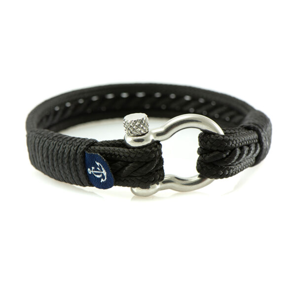 Maritimes Armband aus Segeltau, handgemacht, für Herren und Damen, mit Edelstahl Schäkel-Verschluss 4mm CNB #5141 – Bild 1