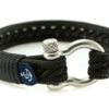 Maritimes Armband aus Segeltau, handgemacht, für Herren und Damen, mit Edelstahl Schäkel-Verschluss 4mm CNB #5141 – Bild 2