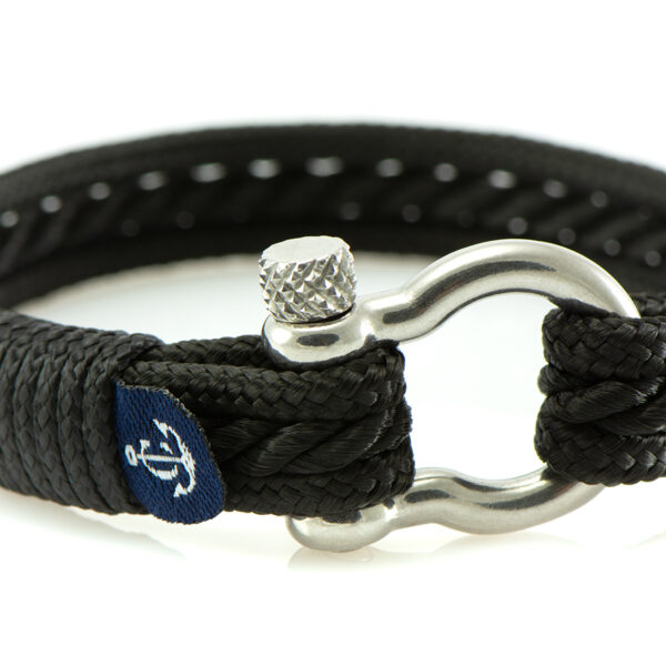 Maritimes Armband aus Segeltau, handgemacht, für Herren und Damen, mit Edelstahl Schäkel-Verschluss 4mm CNB #5141 – Bild 2