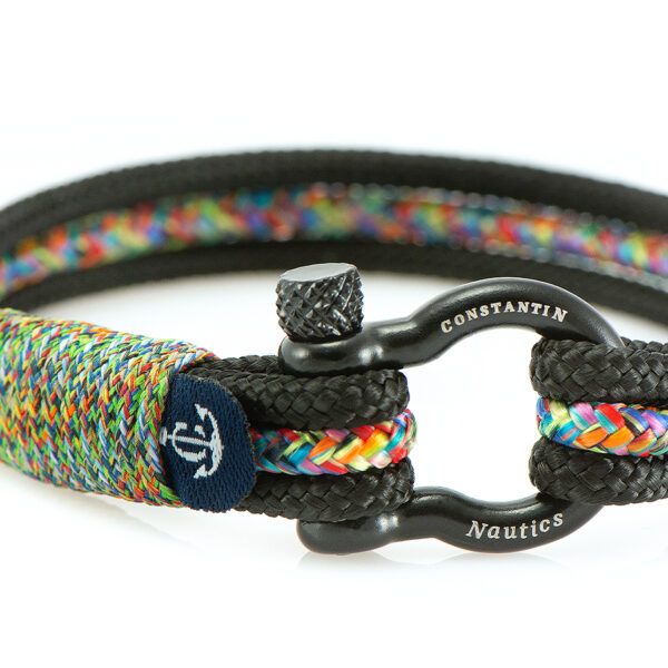 Maritimes Armband aus Segeltau, handgemacht, für Herren und Damen, mit Edelstahl Schäkel-Verschluss 4mm CNB #5150 – Bild 2