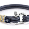 Maritimes Armband aus Segeltau, handgemacht, für Damen und Herren, mit Edelstahl Schäkel-Verschluss 3mm CNB #822 – Bild 2
