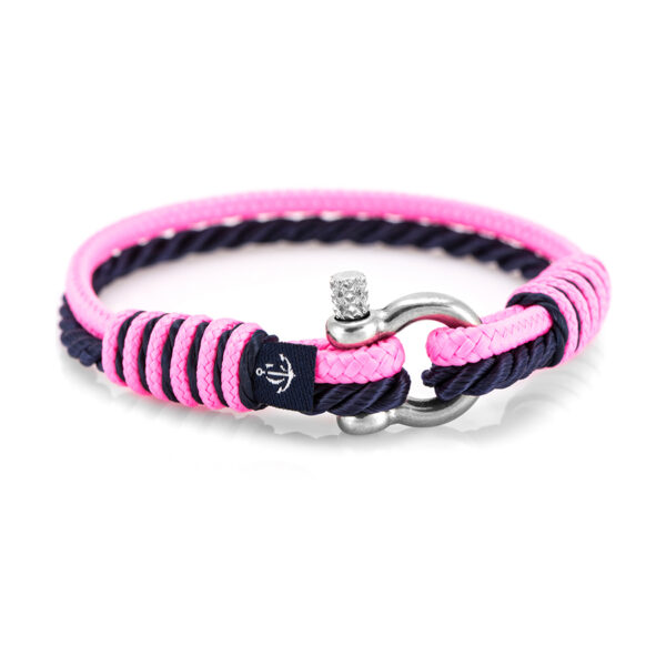 Maritimes Armband aus Segeltau, handgemacht, für Damen und Herren, mit Edelstahl Schäkel-Verschluss 3mm CNB #840 – Bild 1