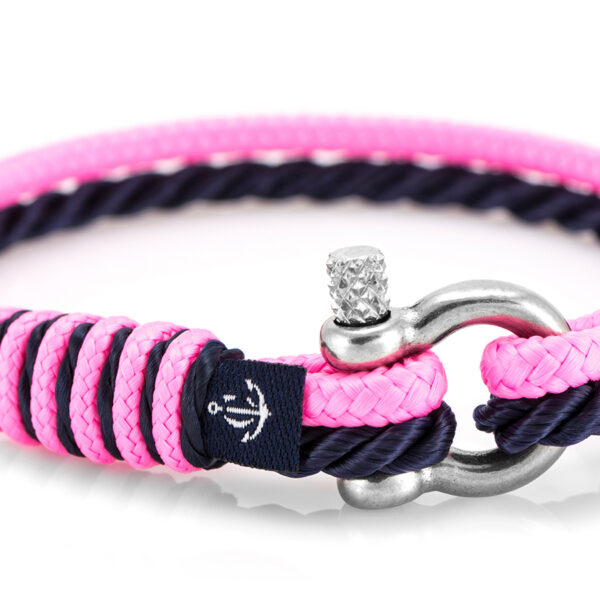 Maritimes Armband aus Segeltau, handgemacht, für Damen und Herren, mit Edelstahl Schäkel-Verschluss 3mm CNB #840 – Bild 2