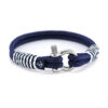 Maritimes Armband aus Segeltau, handgemacht, für Damen und Herren, mit Edelstahl Schäkel-Verschluss 3mm CNB #875