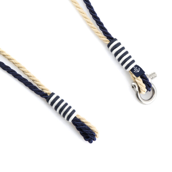Maritimes Armband aus Segeltau, handgemacht, für Herren, mit Edelstahl Schäkel-Verschluss 3mm CNB#9049 – Bild 2