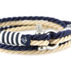 Maritimes Armband aus Segeltau, handgemacht, für Herren, mit Edelstahl Schäkel-Verschluss 3mm CNB#9049 – Bild 2