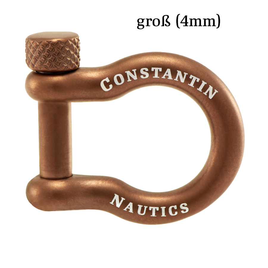 cafea4mm Edelstahl Schäkel Verschluss 4 mm - groß (Cofe), passend zu allen Armbändern mit 4 mm Verschluss – Bild 1